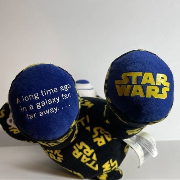 Build-A-Bear Star Wars All-Over Print Teddy Bear - Black Blue & Yellow Retired - Picture 4 of 9